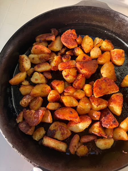 English Roast Potatoes in Duck Fat