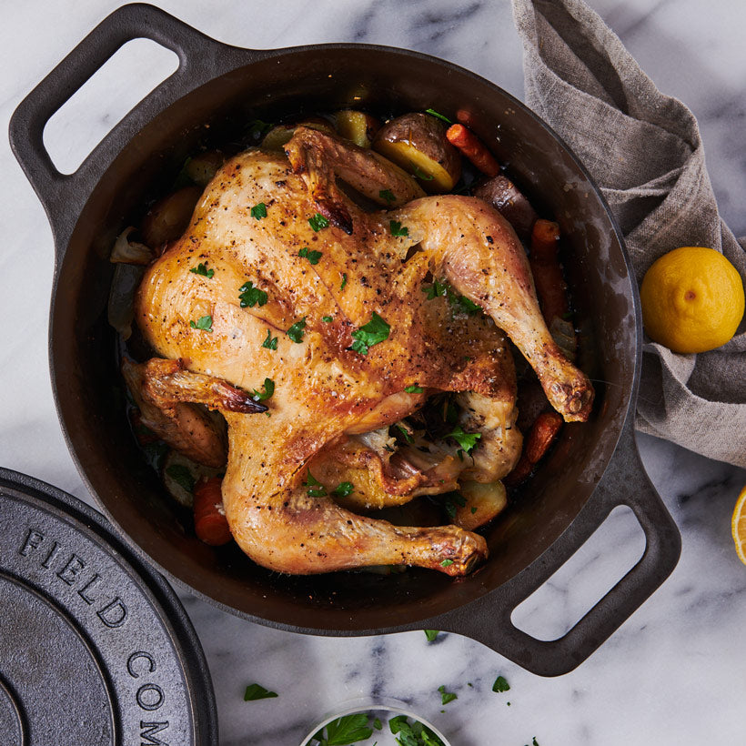 Dutch Oven Roasted Chicken • The Healthy Foodie