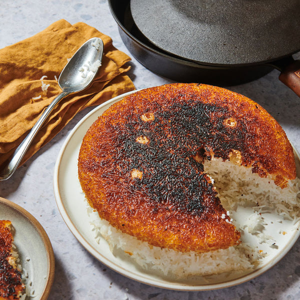 Cast Iron Rice with Tahdig