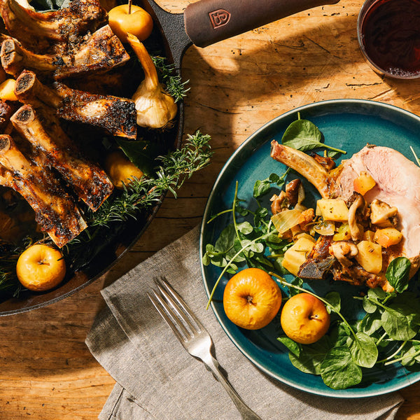 Crown Roast of Pork with Mushroom and Apple Dressing