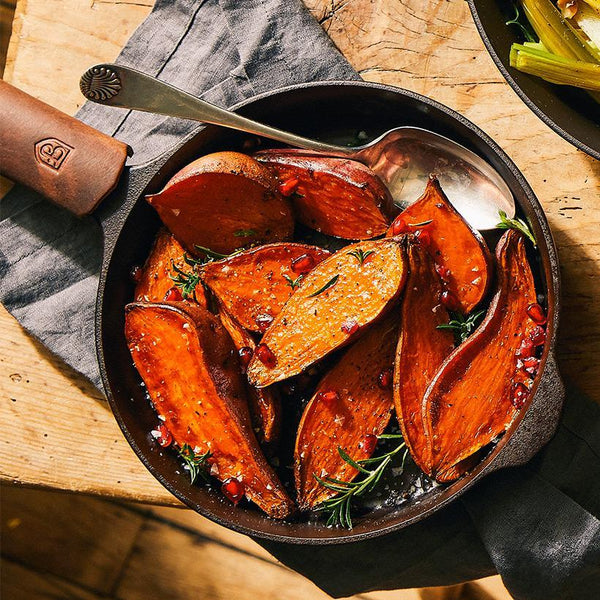 Roasted Garnet Yams with Sage and Pomegranate