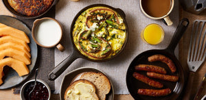 Asparagus & Feta Strata with Scallion and Tarragon