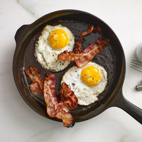 Cast Iron with Bacon & Eggs