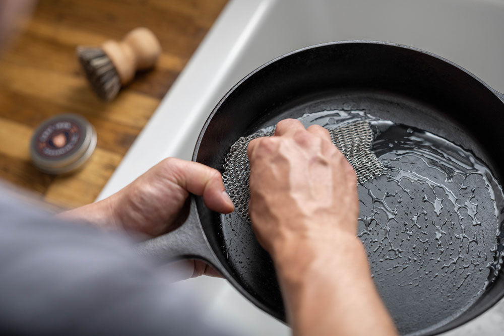 Watch a video about how to season and care for your cast iron cookware