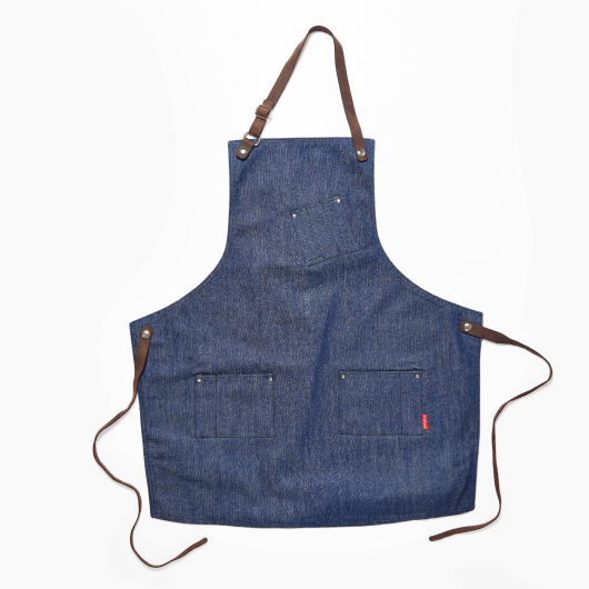 Field Denim Apron with Leather Straps