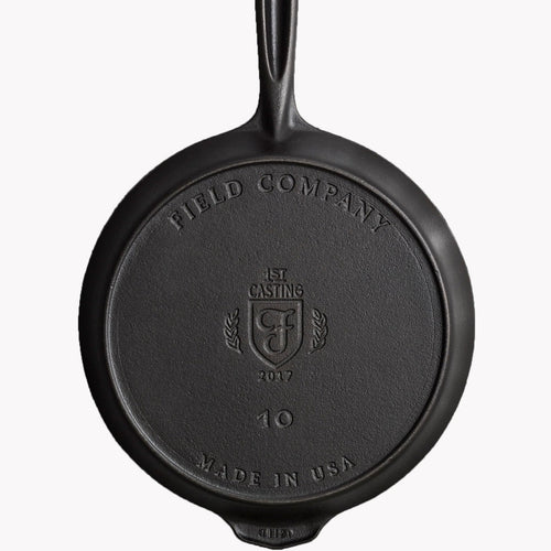 Field Company No.8 Cast Iron Skillet with Care Kit | Starter Set | Smooth & Lightweight | High Quality Gift | Pre-Seasoned | 10¼ Diameter