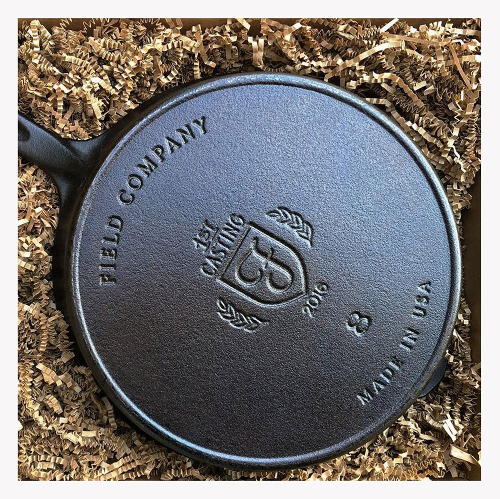 Field Company No.8 Cast Iron Skillet with Care Kit | Starter Set | Smooth & Lightweight | High Quality Gift | Pre-Seasoned | 10¼ Diameter