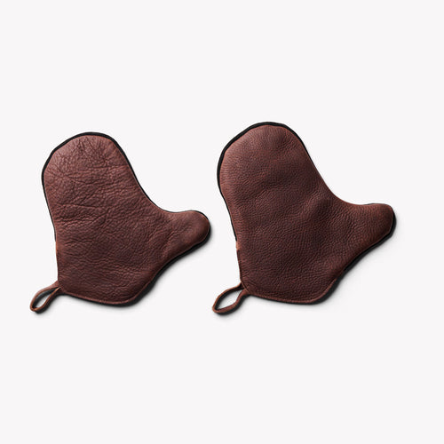 Leather Oven Mitts, Factory Second